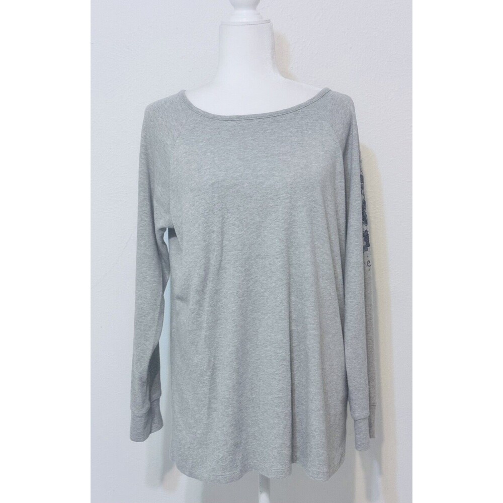 Quacker Factory Women’s Size Large Long Sleeve Embroidery Floral Embellished Top
